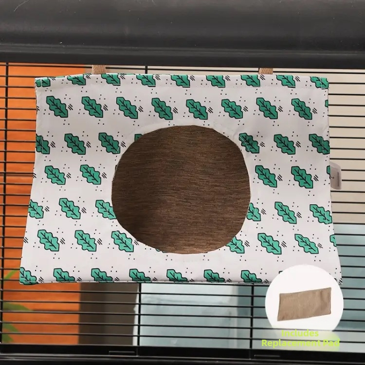 Textilné visiace trojuholníkové hniezdo pre vtáky – priedušné zimné spacie hniezdo pre malé vtáky, proti deformácii nôh