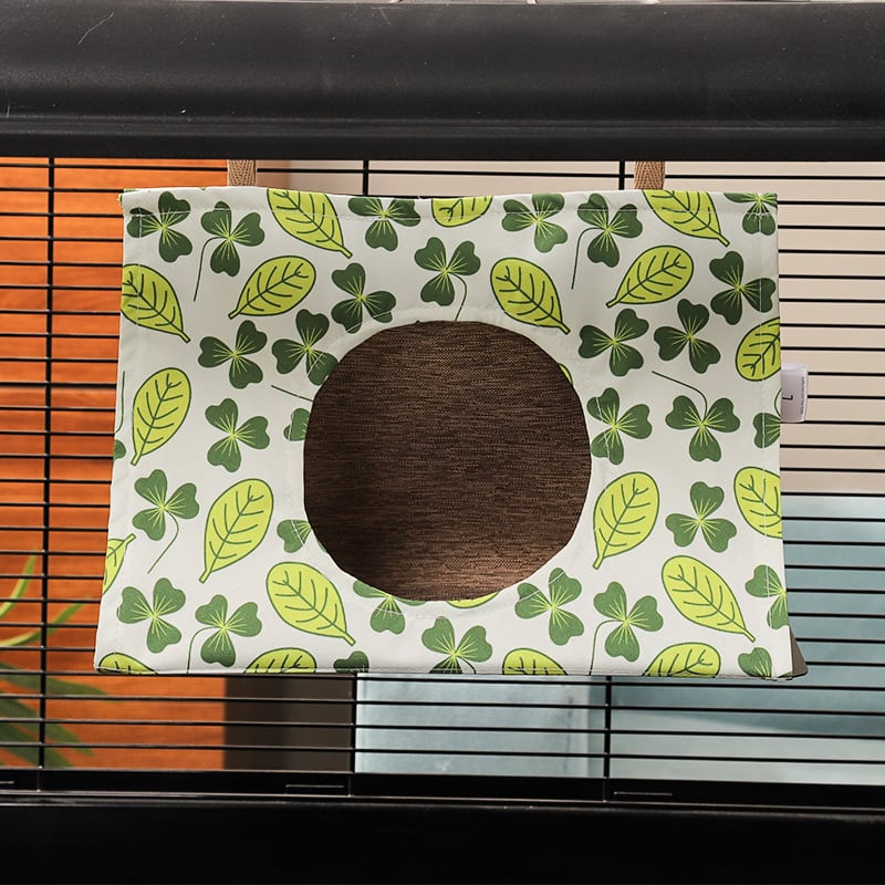 Textilné visiace trojuholníkové hniezdo pre vtáky – priedušné zimné spacie hniezdo pre malé vtáky, proti deformácii nôh