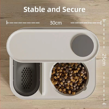 KUCHI Automatická kŕmna a napájačka pre mačky a psy – Dvojfunkčná, Elektrická, S odnímateľnými dielmi