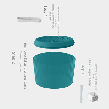 Dávkovač vody pre domáce zvieratá s proti úniku, automatická cirkulácia s filtráciou, odnímateľný, vhodný pre psy a mačky