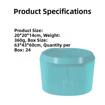 Dávkovač vody pre domáce zvieratá s proti úniku, automatická cirkulácia s filtráciou, odnímateľný, vhodný pre psy a mačky