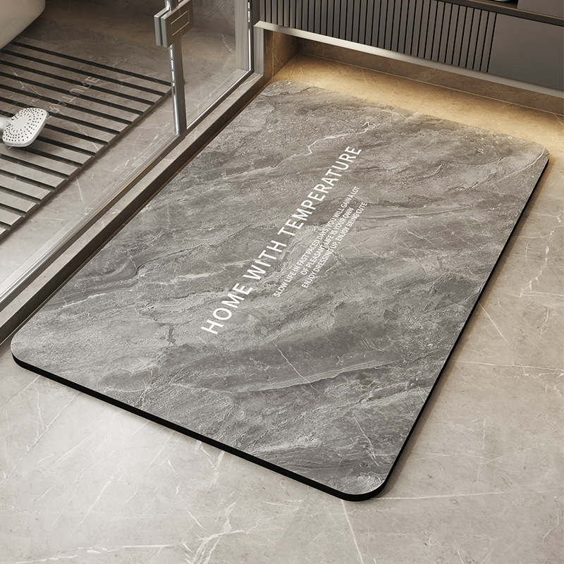 Kúpeľňová rohož na podlahe – protišmyková, diatom mud, absorpčný a rýchloschnúci, motív kresleného seriálu