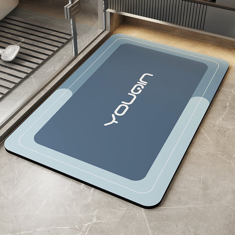 Kúpeľňová rohož na podlahe – protišmyková, diatom mud, absorpčný a rýchloschnúci, motív kresleného seriálu