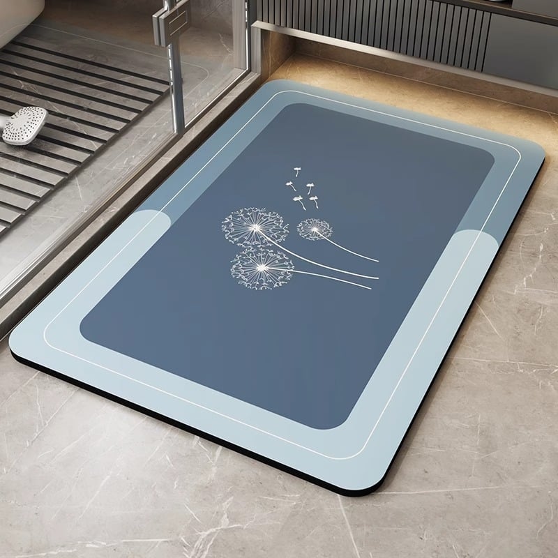Kúpeľňová rohož na podlahe – protišmyková, diatom mud, absorpčný a rýchloschnúci, motív kresleného seriálu