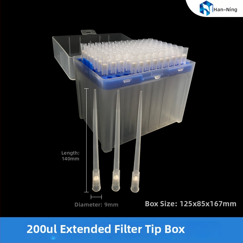 Jednorázové filtrové špičky pre pipetu, 10–1000 μL, sterilné balenie, Han Yining