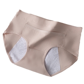 Dámske bavlnené nohavičky na obdobie, stredný pás, ochrana proti úniku, s vreckom so klapkou, priedušné