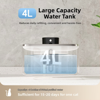 Dvojmódový zásobník vody pre domáce zvieratá z nerezovej ocele, objem 4 L, odnímateľný, vhodný pre psov a mačky, model YPD-C016