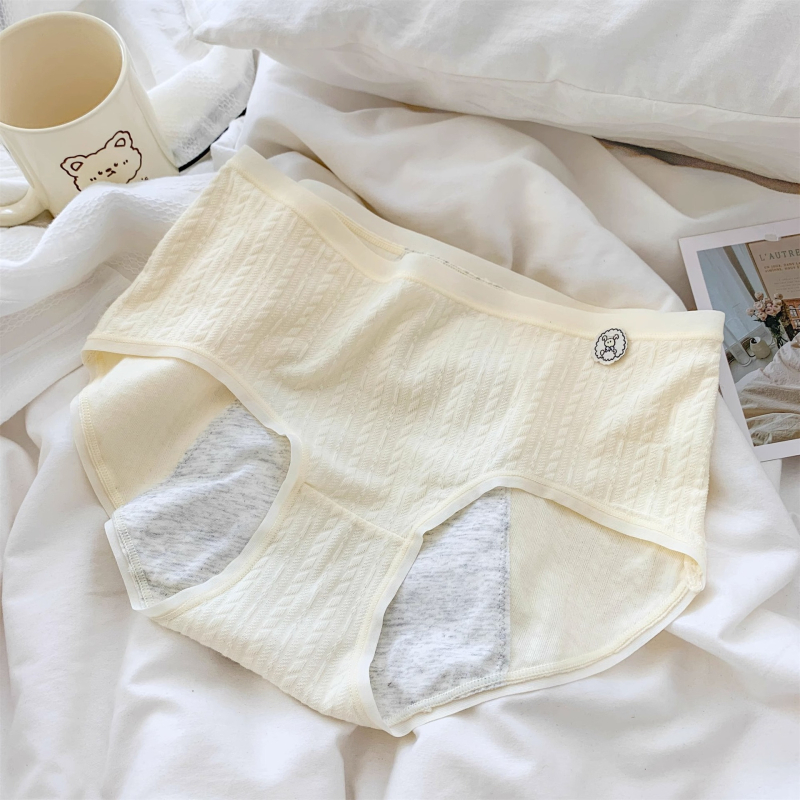 Dámske menštruačné nohavičky s strednou pásom, bavlna, rýchle sušenie, fyziologická funkcia