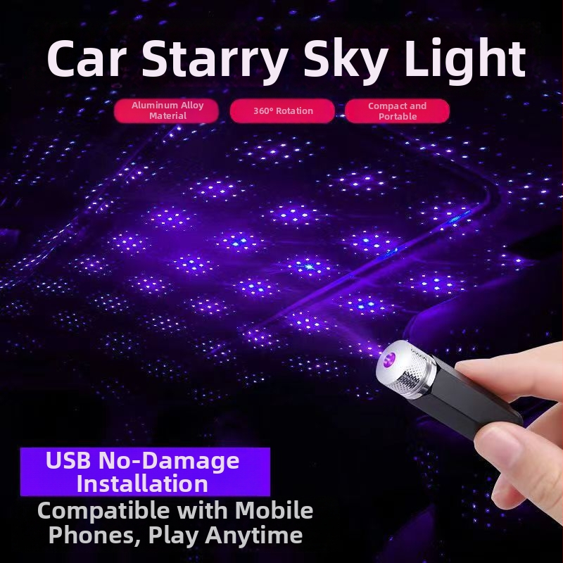 LED strešné auto svetlo s projekciou hviezdnej oblohy, model 12, 5V, 3.9W