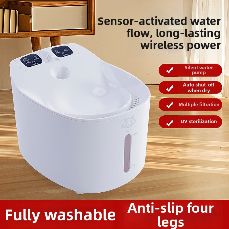 Inteligentný zásobník vody pre domáce zvieratá s USB nabíjaním, automatická cirkulácia a filtrácia, odnímateľný — pre mačky a psy, model MSW102