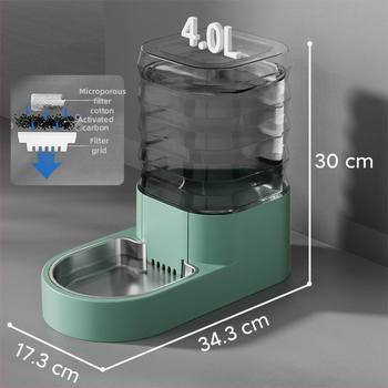 Automatický dávkovač vody pre domáce zvieratá (mačky a psy) – fontána na vodu, nezávislý dizajn, bez ovládania cez app, plneautomatické