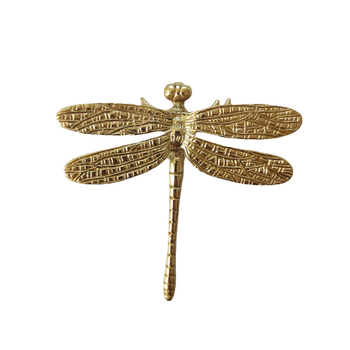 Dragonfly nábytková rukoväť, mosadz, keramické doplnky, presné liatie, 4 mm skrutky, hmotnosť 35 g