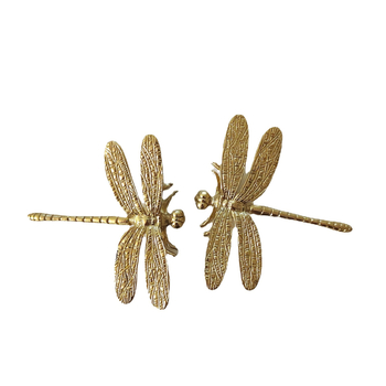 Dragonfly nábytková rukoväť, mosadz, keramické doplnky, presné liatie, 4 mm skrutky, hmotnosť 35 g