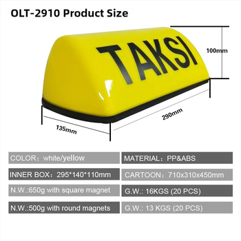 Taxi strešné svetlo OLT-2910, magnetická základňa, LED 3W, 12V, 500 lm