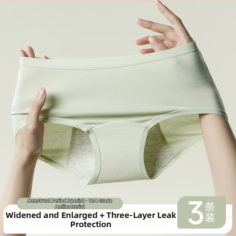 Ženské bavlnené menštruačné spodné nohavice s antibakteriálnou ochranou – stredný pás, hlavný materiál 95% bavlna, výstelka intímnej zóny 100% bavlna, jednofarebný vzor, priedušné
