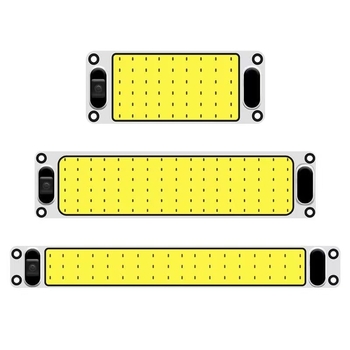 LED strešné svetlo COB pre vozidlá — vstup 12-85V, 54/87/108 LED, rozmery 28×6,5×2,9 cm
