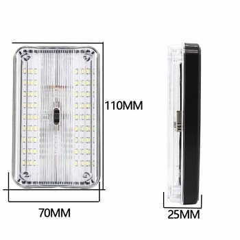 Автомобилна вътрешна таванна лампа с 36 LED, модел 699, 12V, 7.5W, ABS пластмасов плафон