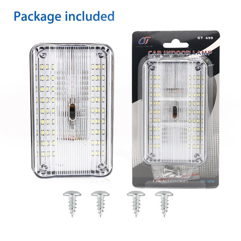 Автомобилна вътрешна таванна лампа с 36 LED, модел 699, 12V, 7.5W, ABS пластмасов плафон
