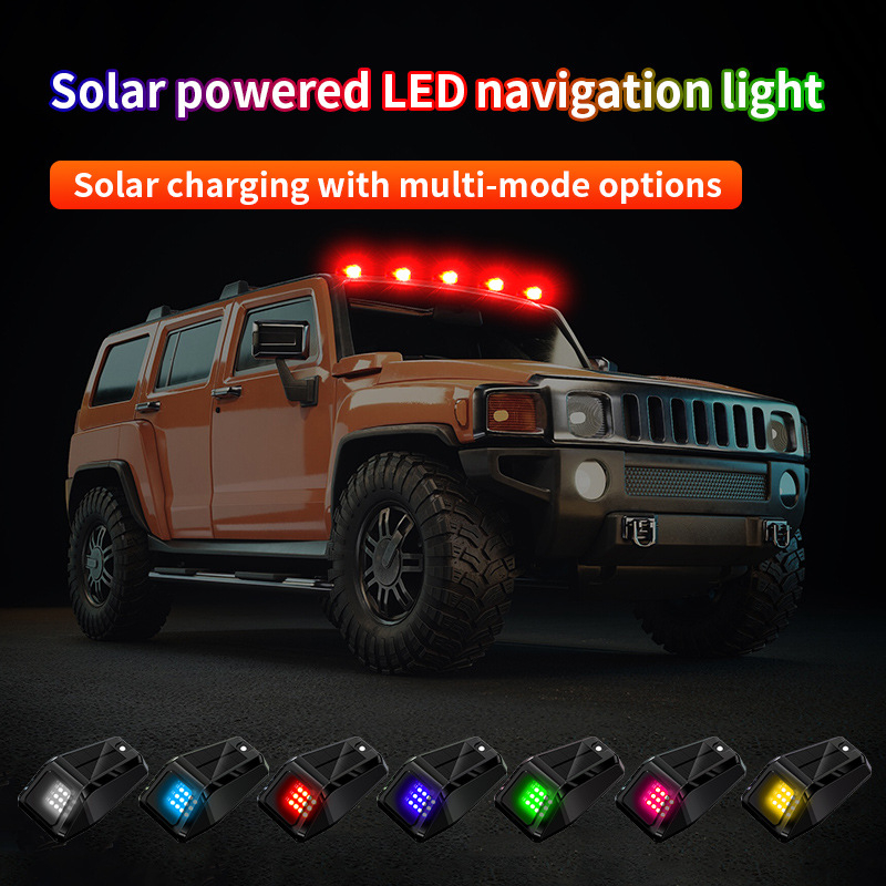 LED strešné svetlo pre off-road SUV/pick-up, solárne napájanie, univerzálna kompatibilita, LED 1.8W, 5V, 12W