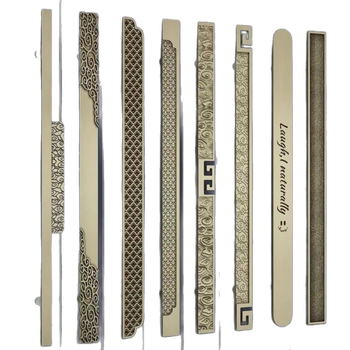 Dverová rukoväť s dlhým úchopom, zliatina hliníka, elektrogravirovaný povrch, model Engraving 23, Nový čínsky štýl