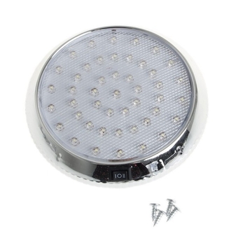 LED strešné svetlo pre auto, kruhové, model 007, 12V, 5W, s čítacím svetlom a vypínačom