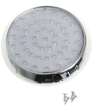 LED strešné svetlo pre auto, kruhové, model 007, 12V, 5W, s čítacím svetlom a vypínačom