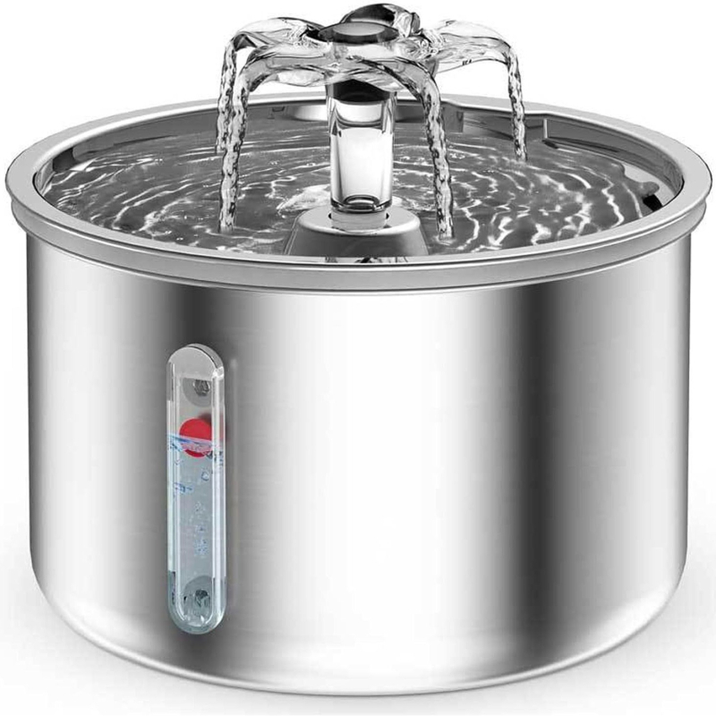 WF250 fontána na vodu pre domáce zvieratá – 304 nerezová oceľ, odnímateľný dizajn, systém cirkulácie vody, vhodná pre psy a mačky, hmotnosť 800 g