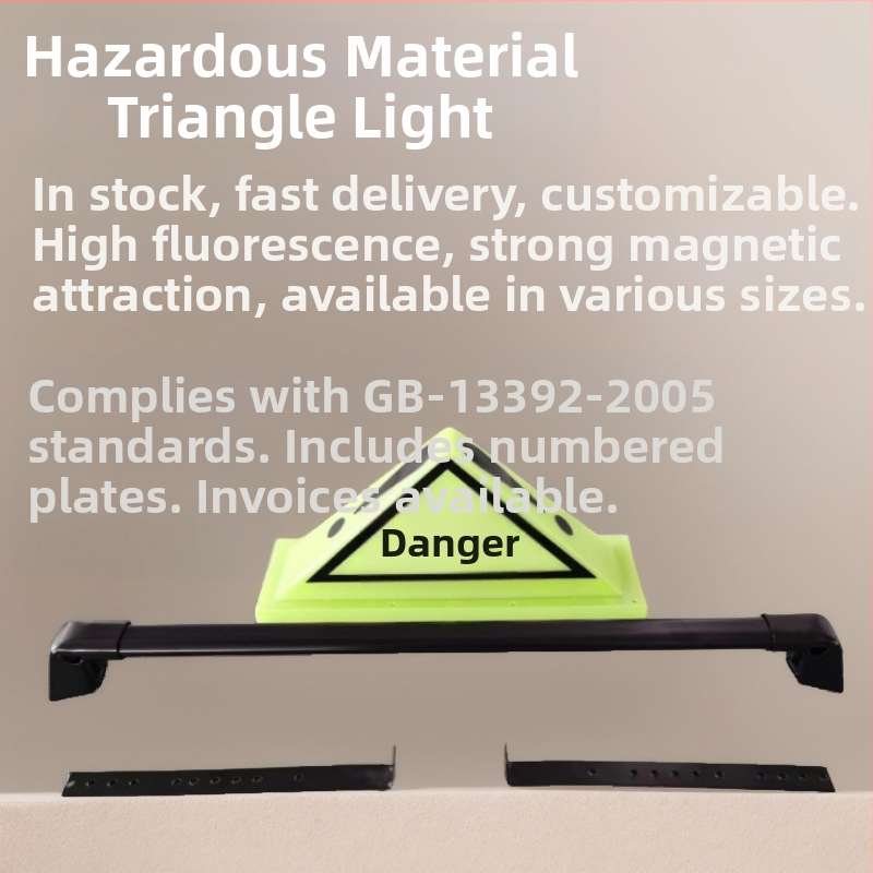 Strešné svetlo pre auto OLT-B2 — magnetické trojuholníkové signalizačné svetlo pre nebezpečné látky, PP, vhodné pre všetky modely