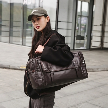 Unisex ceļojumu soma ar 20-35L ietilpību, PU materiāls, elpojošs dizains, poliestera odere, ielas modes stils