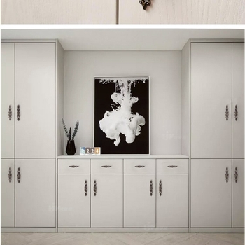 Rukoväť na dvierky skrine v štýle Nový čínsky štýl, zinková zliatina, liatie pod tlakom, pásikovitý tvar, montáž na povrch, model Z440