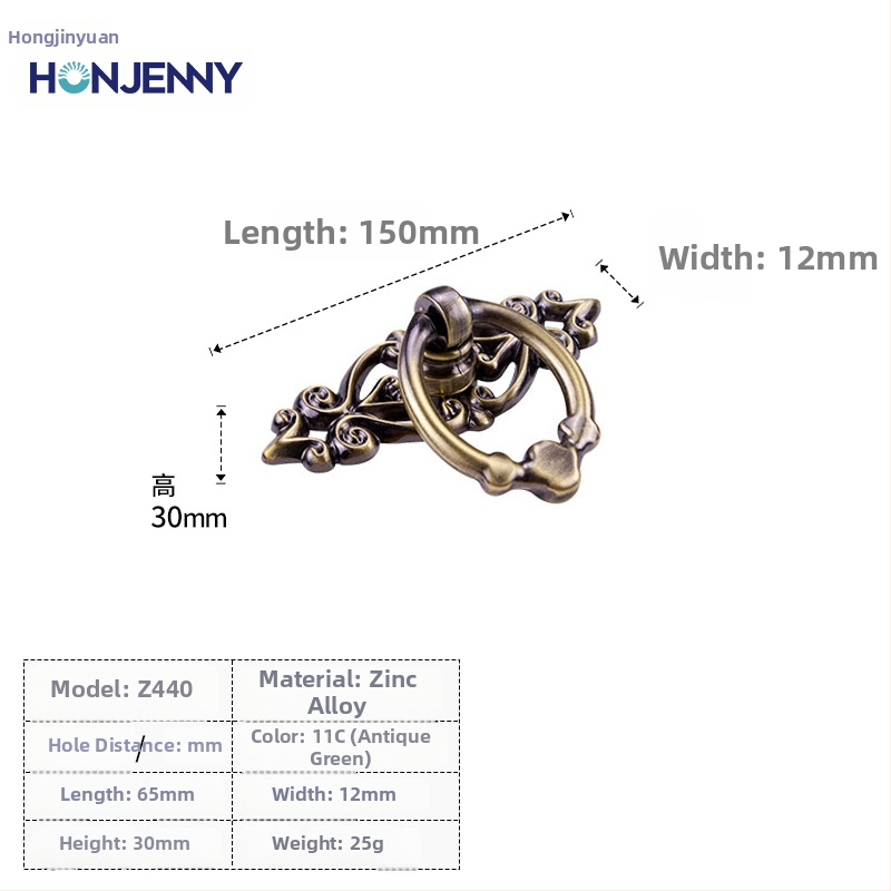 Rukoväť na dvierky skrine v štýle Nový čínsky štýl, zinková zliatina, liatie pod tlakom, pásikovitý tvar, montáž na povrch, model Z440