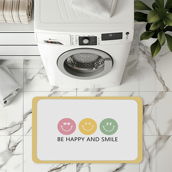 Štvorec podlahová rohož z diatom mud – umývateľná, absorpčná, protisklzná, do vstupu, kuchyne a kúpeľne