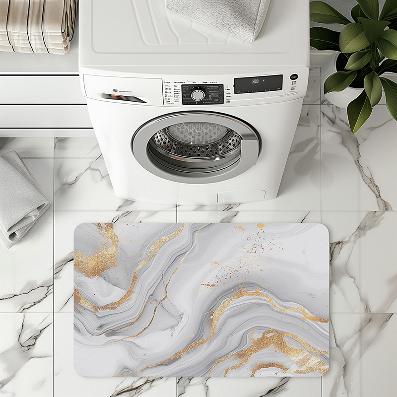 Štvorec podlahová rohož z diatom mud – umývateľná, absorpčná, protisklzná, do vstupu, kuchyne a kúpeľne