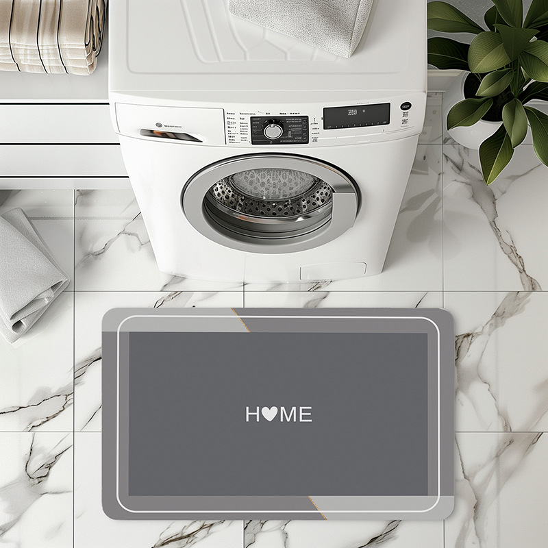 Štvorec podlahová rohož z diatom mud – umývateľná, absorpčná, protisklzná, do vstupu, kuchyne a kúpeľne