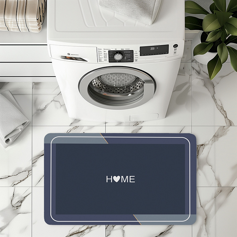 Štvorec podlahová rohož z diatom mud – umývateľná, absorpčná, protisklzná, do vstupu, kuchyne a kúpeľne