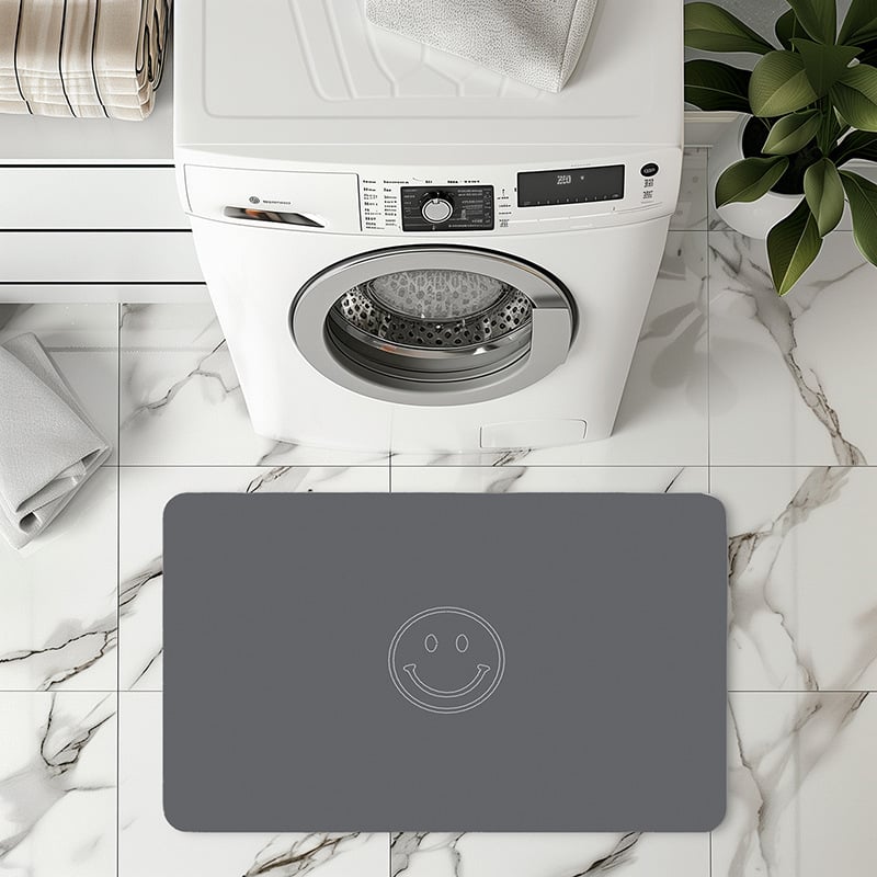 Štvorec podlahová rohož z diatom mud – umývateľná, absorpčná, protisklzná, do vstupu, kuchyne a kúpeľne