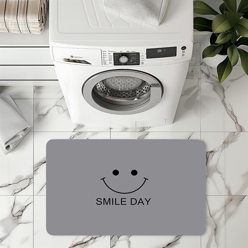 Štvorec podlahová rohož z diatom mud – umývateľná, absorpčná, protisklzná, do vstupu, kuchyne a kúpeľne