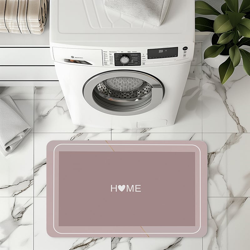 Štvorec podlahová rohož z diatom mud – umývateľná, absorpčná, protisklzná, do vstupu, kuchyne a kúpeľne