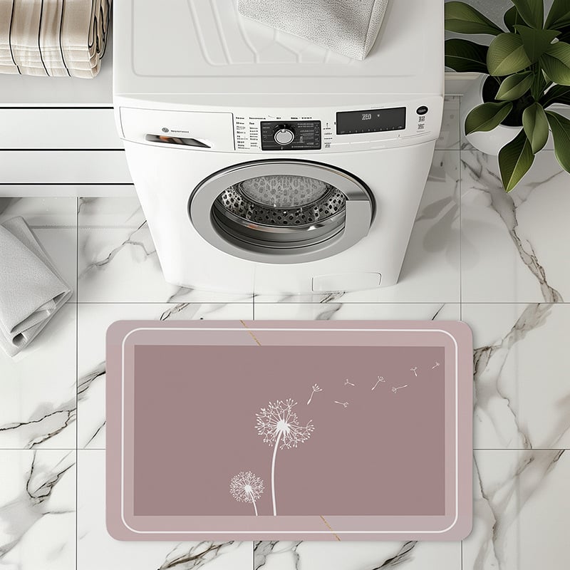 Štvorec podlahová rohož z diatom mud – umývateľná, absorpčná, protisklzná, do vstupu, kuchyne a kúpeľne