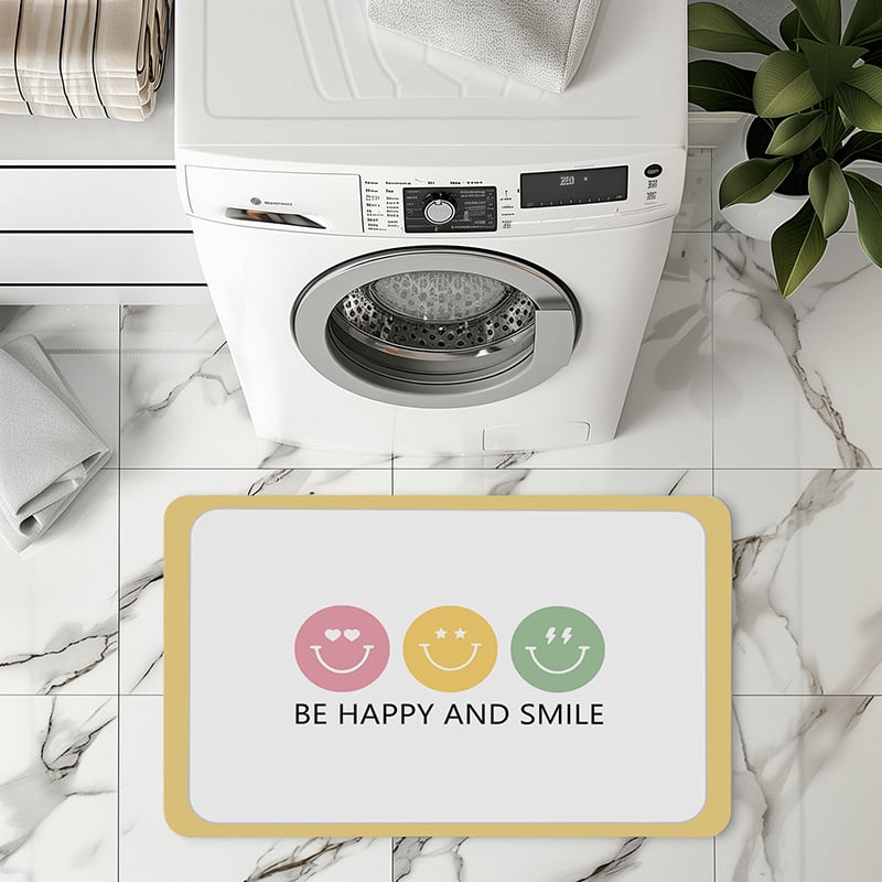 Štvorec podlahová rohož z diatom mud – umývateľná, absorpčná, protisklzná, do vstupu, kuchyne a kúpeľne