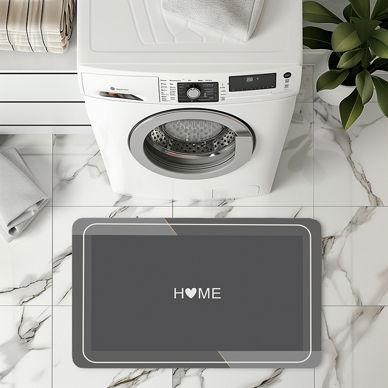 Štvorec podlahová rohož z diatom mud – umývateľná, absorpčná, protisklzná, do vstupu, kuchyne a kúpeľne