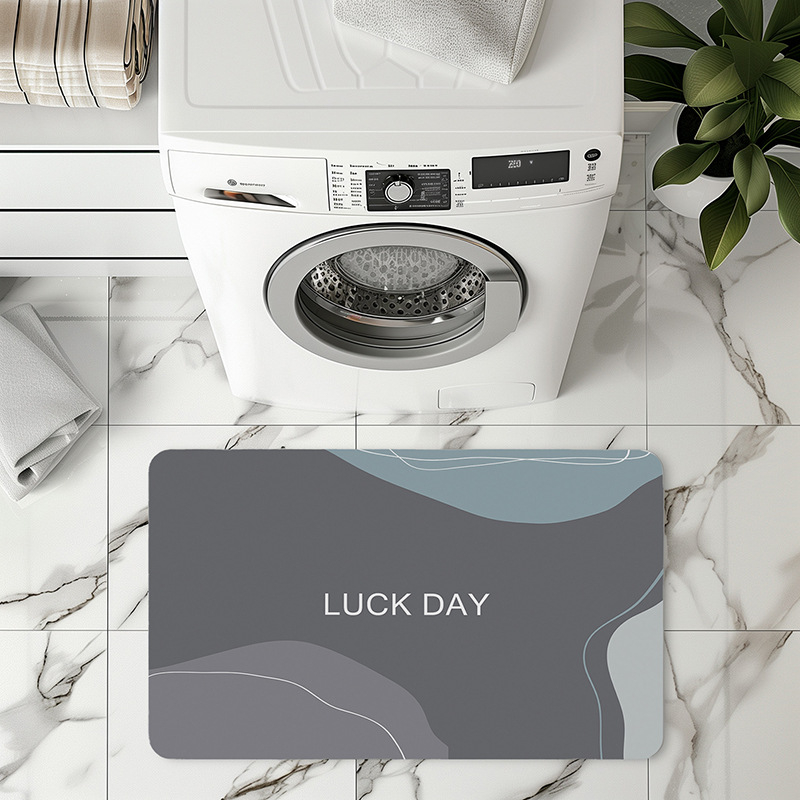 Štvorec podlahová rohož z diatom mud – umývateľná, absorpčná, protisklzná, do vstupu, kuchyne a kúpeľne