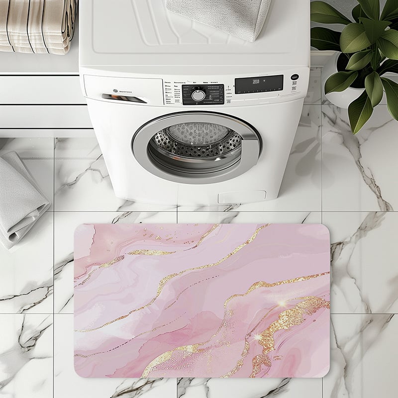 Štvorec podlahová rohož z diatom mud – umývateľná, absorpčná, protisklzná, do vstupu, kuchyne a kúpeľne