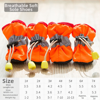 Topánky pre psov s mäkkou podrážkou, syntetická koža, odolné voči opotrebovaniu, karikatúrny štýl, univerzálne použitie (Model FBX888)