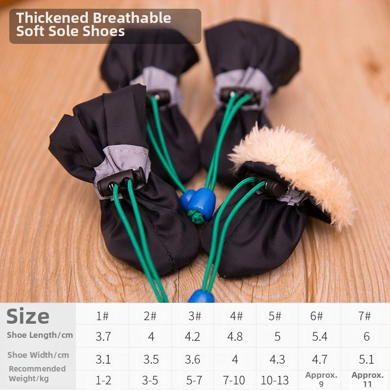 Topánky pre psov s mäkkou podrážkou, syntetická koža, odolné voči opotrebovaniu, karikatúrny štýl, univerzálne použitie (Model FBX888)