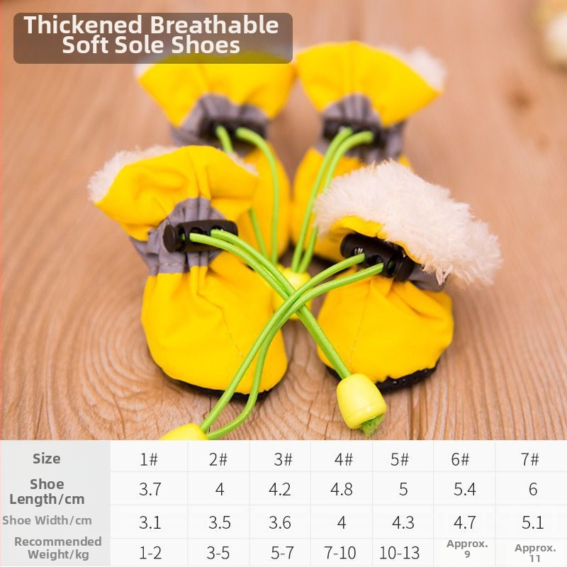 Topánky pre psov s mäkkou podrážkou, syntetická koža, odolné voči opotrebovaniu, karikatúrny štýl, univerzálne použitie (Model FBX888)