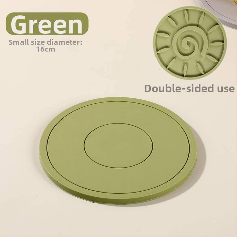 Silikónové kruhové podložky pod taniere – teplovzdorné, jednofarebný dizajn, Ainori, uvedené 2023