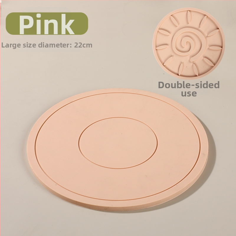 Silikónové kruhové podložky pod taniere – teplovzdorné, jednofarebný dizajn, Ainori, uvedené 2023