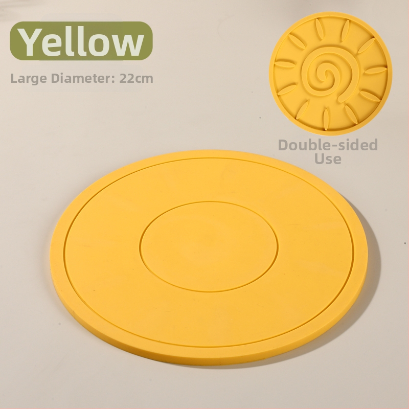 Silikónové kruhové podložky pod taniere – teplovzdorné, jednofarebný dizajn, Ainori, uvedené 2023