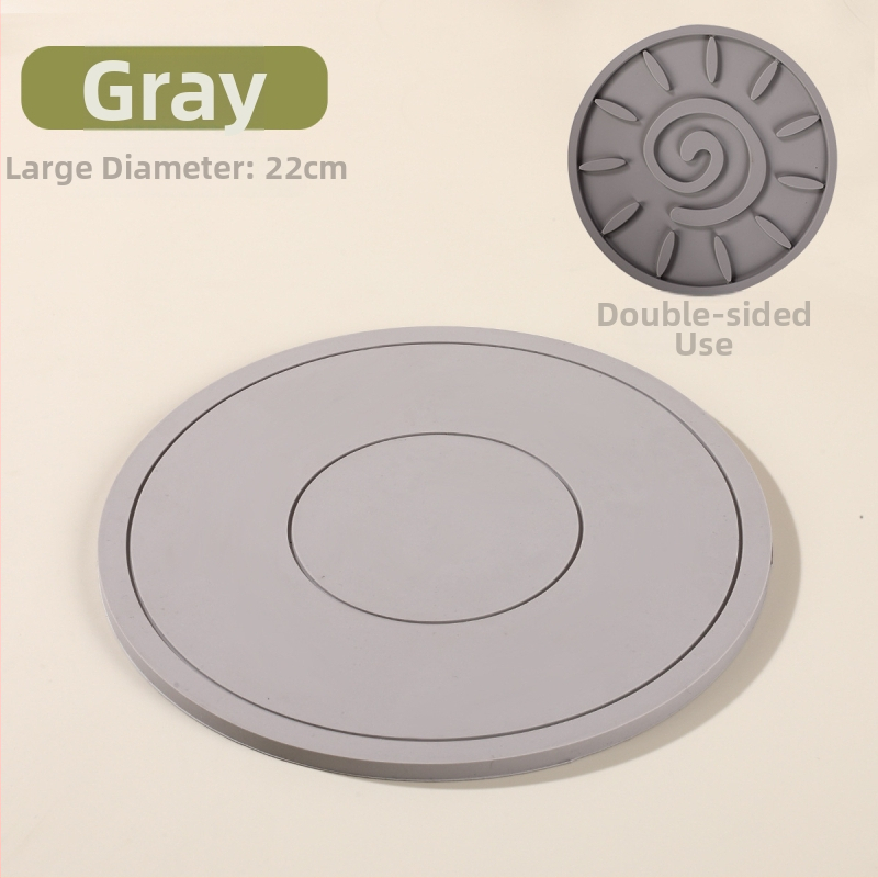 Silikónové kruhové podložky pod taniere – teplovzdorné, jednofarebný dizajn, Ainori, uvedené 2023